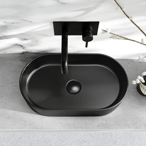 Black Edition Matte Sink Oval Basin Ceramic