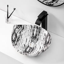 Charger l&#39;image dans la galerie, Sea shell shape porcelain home decor white marble ceramic vessel sink hand wash basin bathroom
