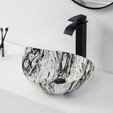 Cargar imagen en el visor de la galería, Sea shell shape porcelain home decor white marble ceramic vessel sink hand wash basin bathroom
