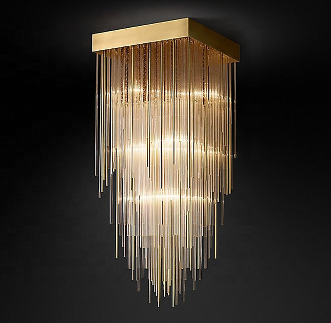 Simig Lighting – maßgefertigter Kronleuchter aus goldenem K9-Bergkristall, luxuriöse Kristall-Pendelleuchte mit Lüsteroptik. „Der Preis richtet sich nach der gewünschten Größe.“ 