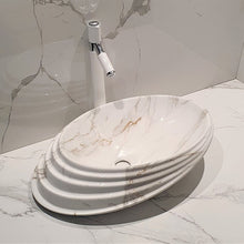 Load image into Gallery viewer, sink marble design basins luxury stone sink
