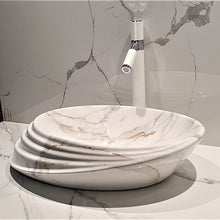 Load image into Gallery viewer, sink marble design basins luxury stone sink
