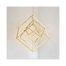 Load image into Gallery viewer, Square Stainless steel gold luxury home decor Pendant lamp Chandelier &quot;Price depends on the size you need&quot;
