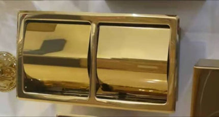 304 Stainless Steel Polished Wall Recessed Built-in Toilet Paper Holder