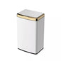 Stainless Steel Intelligent Sensor White Gold Trash Can Bin Office Trash Can with Inner Bucket