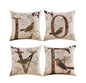 Valentine LOVE design Animal printing pillow cover custom print cushion valentine cushion print for sofa