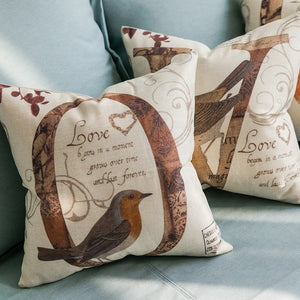 Valentine LOVE design Animal printing pillow cover custom print cushion valentine cushion print for sofa