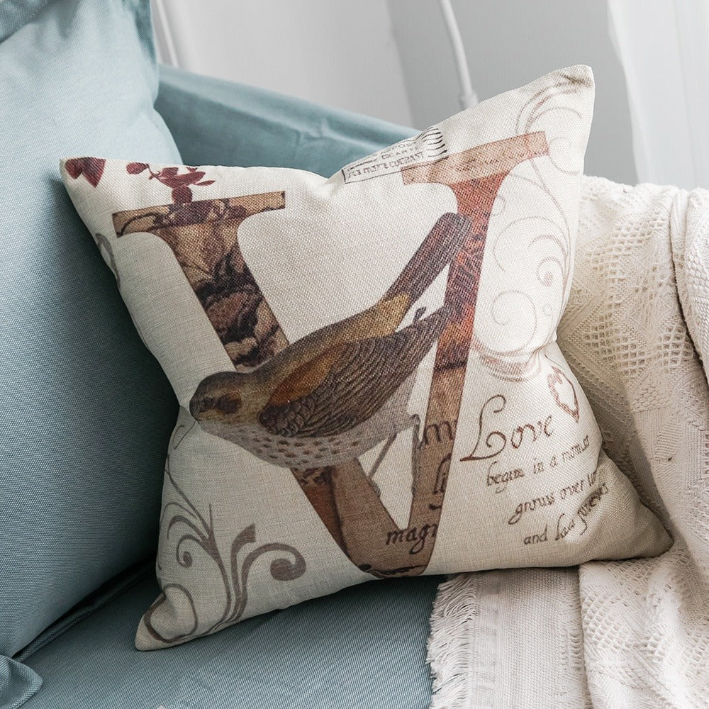 Valentine LOVE design Animal printing pillow cover custom print cushion valentine cushion print for sofa