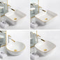 modern luxury golden round lavatory waschbecken white and gold hand wash ceramic art basin bathroom sink