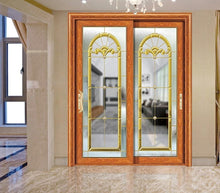 Cargar imagen en el visor de la galería, Villa luxury western integrated aluminum frames waterproof wood grain door price in india   (PLEASE SEND YOUR SIZE).
