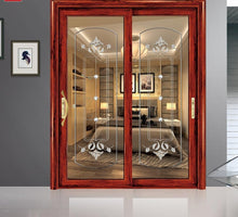 Загрузить изображение в средство просмотра галереи, Villa luxury western integrated aluminum frames waterproof wood grain door price in india   (PLEASE SEND YOUR SIZE).
