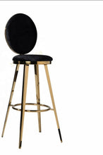 Загрузить изображение в средство просмотра галереи, Bar Chair Stainless Steel Electroplating Gold and White
