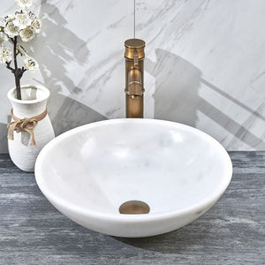 White Natural Marble  Wash Basin