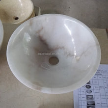 Cargar imagen en el visor de la galería, White Natural Marble  Wash Basin
