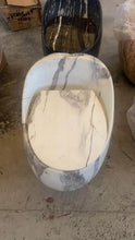 Загрузить изображение в средство просмотра галереи, Toilet Marble White Porcelain Round Egg Shaped Style Edition Luxury Bathroom Commode WC Toilet Bowl Sanitary Ware One-piece Marble Toilet
