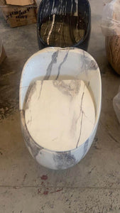 Egg Toilet  Marble Style Edition Luxury bathroom commode ceramic round egg shaped wc toilet bowl sanitary ware one piece marble ceramic toilet