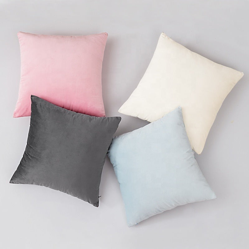 32 Colours Pillow Cushion Cover Super Soft Solid Color Polyester Velvet Fabric Throw Pillow Case For Sofa