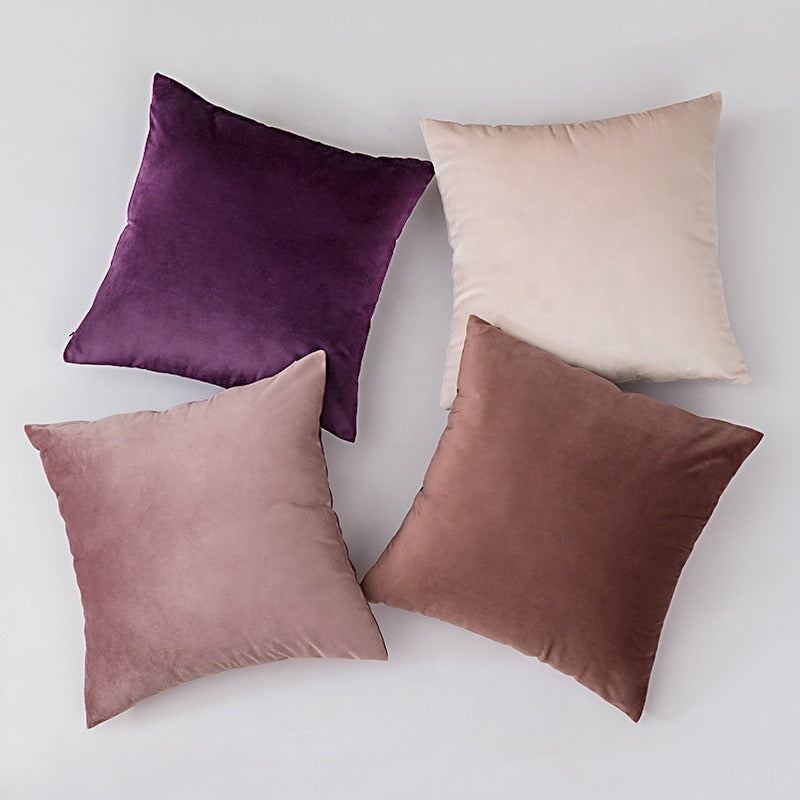 32 Colours Pillow Cushion Cover Super Soft Solid Color Polyester Velvet Fabric Throw Pillow Case For Sofa