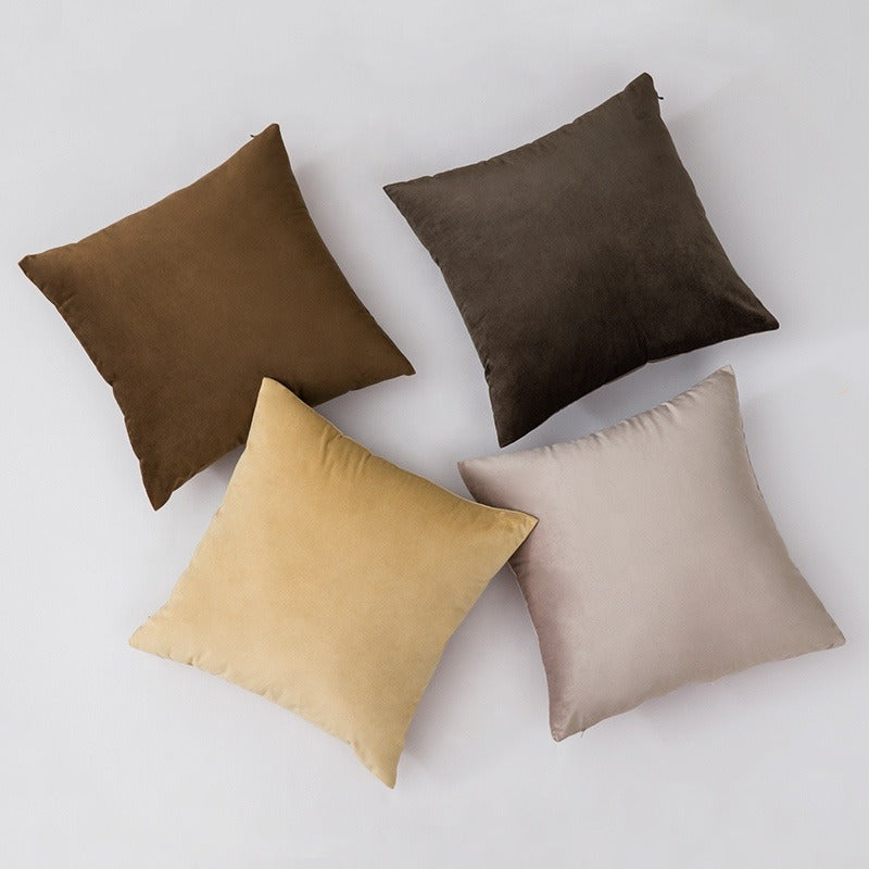 32 Colours Pillow Cushion Cover Super Soft Solid Color Polyester Velvet Fabric Throw Pillow Case For Sofa