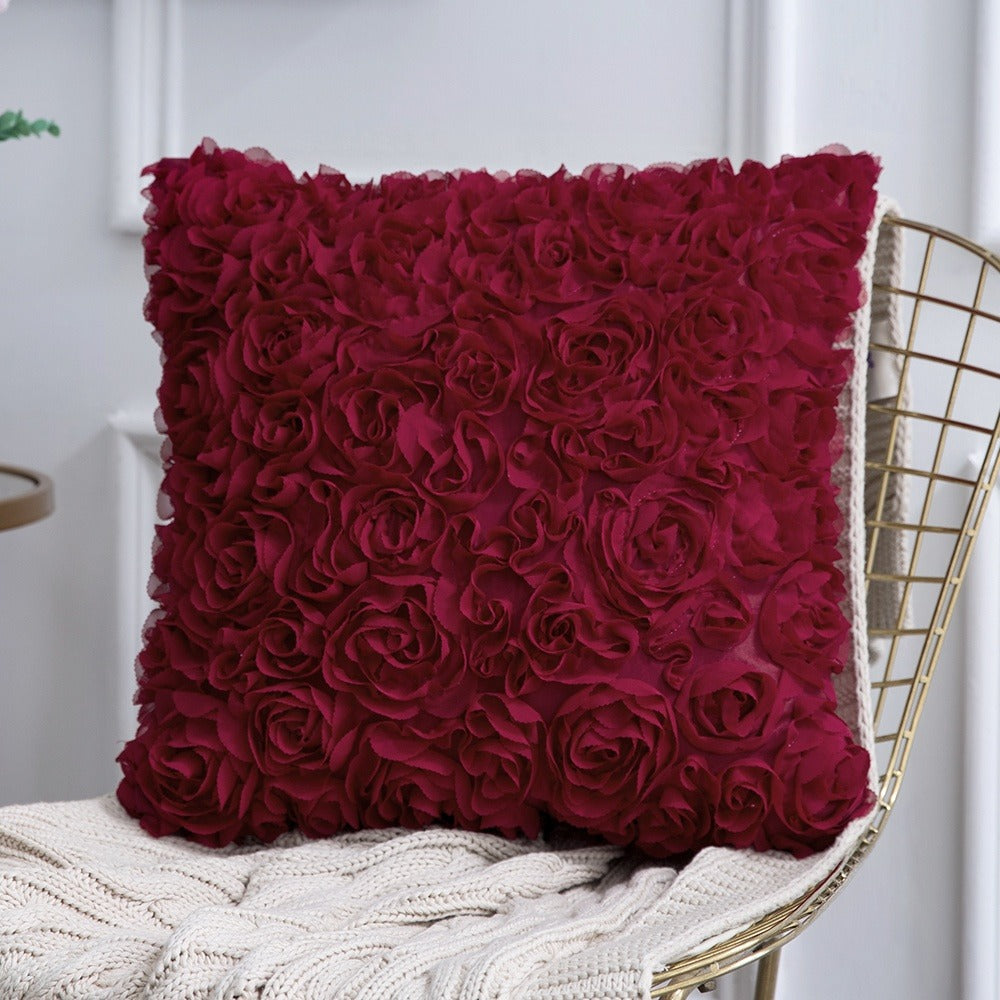 decorative pillow covers custom rose flower pillow cover housse de coussin