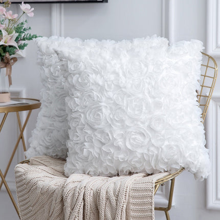 Dekorative Kissenbezüge, individueller Kissenbezug mit Rosenblumenmuster, Kissenbezug Housse de Coussin 