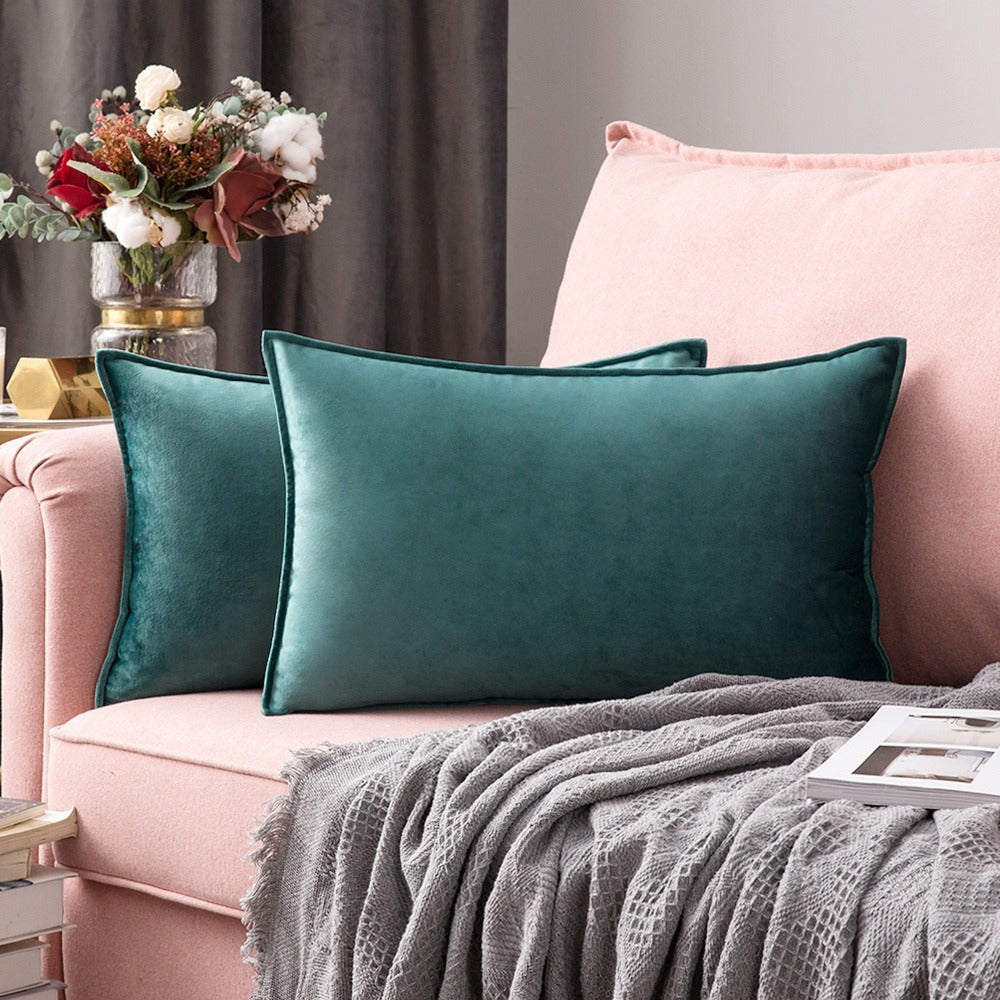 Fringe Cushion Velvet Tassel Pillow Cover Solid Color Cushion Cover For Sofa