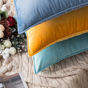Fringe Cushion Velvet Tassel Pillow Cover Solid Color Cushion Cover For Sofa