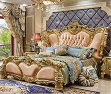 Load image into Gallery viewer, wholesale good price wooden luxurious king bedroom furniture set luxury bed set furniture
