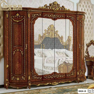 Luxurious Turkish bedroom set king size wooden bedroom furniture set