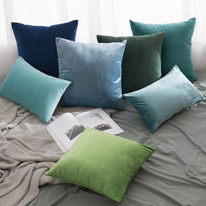 Soft Square Velvet Pillow Case Luxury Cushion Cover for Sofa