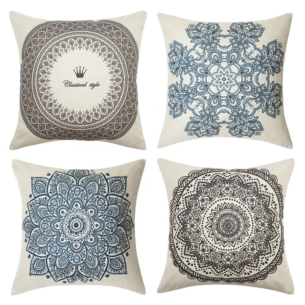 Geometric Cushion Cover Indian Hip Boho Throw Pillow Case Morocco floral outdoor decorations