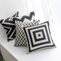 throw cushions raffia sofa custom printing pillow cover decorative geometric pattern pillow case black cushion cover