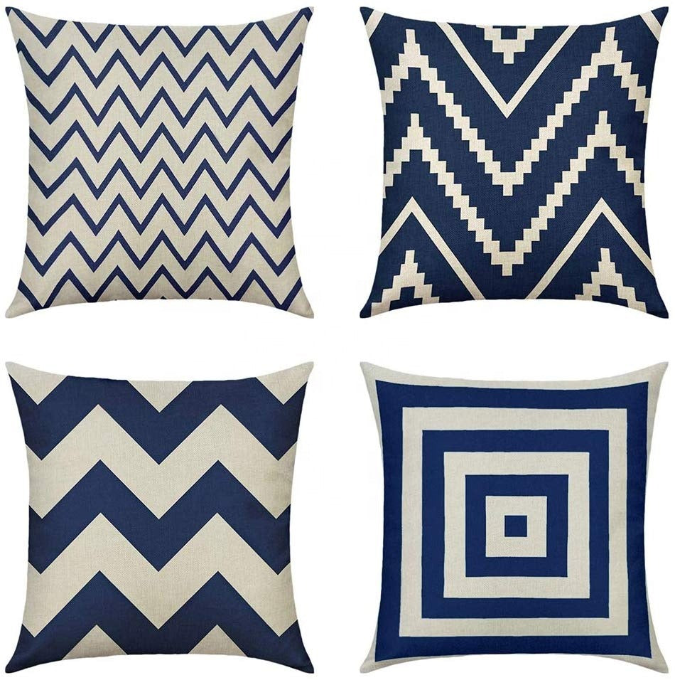 throw cushions raffia sofa custom printing pillow cover decorative geometric pattern pillow case black cushion cover