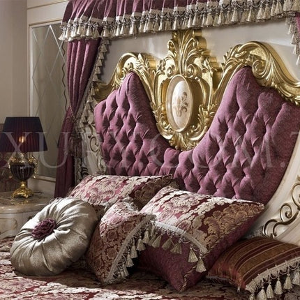 Wooden Craving Noble Luxury set furniture noble Bedroom Sets Classic Home Furniture Antique Wood Bed European