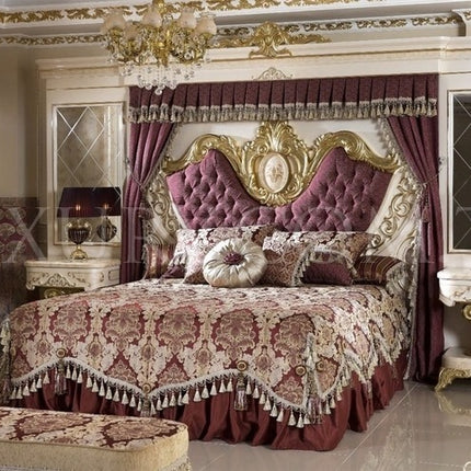 Wooden Craving Noble Luxury set furniture noble Bedroom Sets Classic Home Furniture Antique Wood Bed European