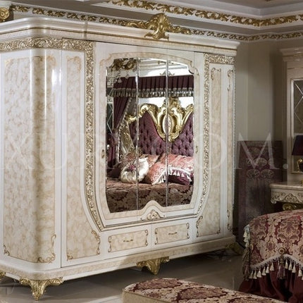 Wooden Craving Noble Luxury set furniture noble Bedroom Sets Classic Home Furniture Antique Wood Bed European