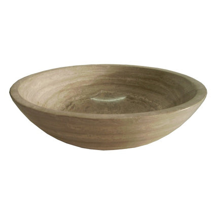 Waschbecken aus Holz und Stein 